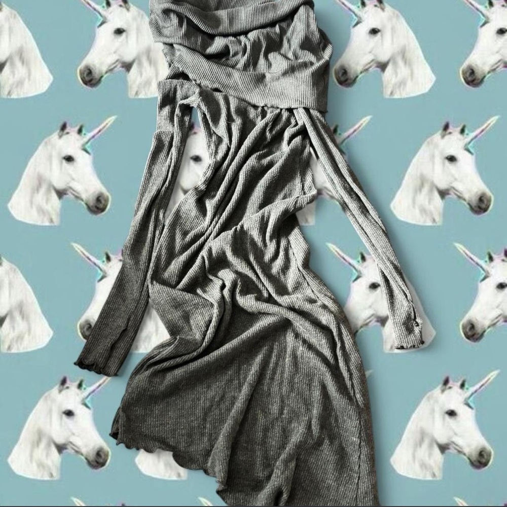 EARTHBOUND Olive Ribbed Knit Dress